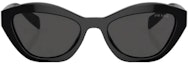 Lookbook PRADA 黑色貓眼太陽眼鏡 時尚醋酸纖維框架設計 PRA02S16K08Z