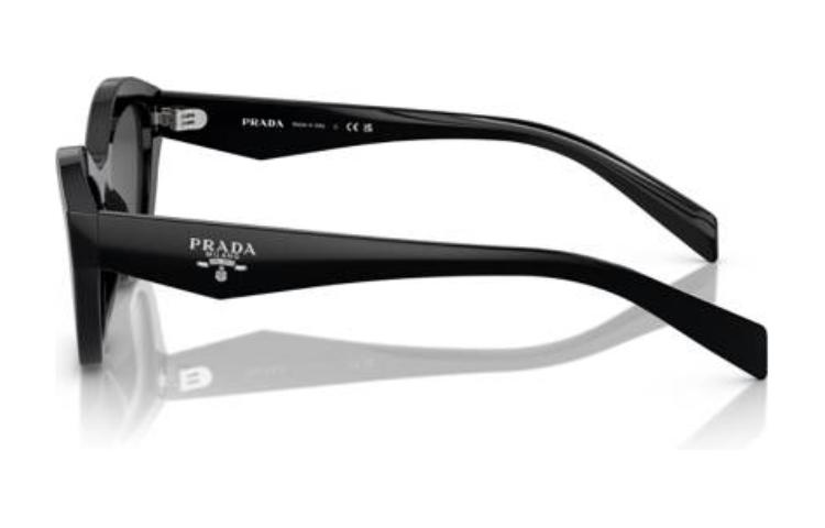 Shop PRADA 黑色貓眼太陽眼鏡 時尚醋酸纖維框架設計 PRA02S16K08Z