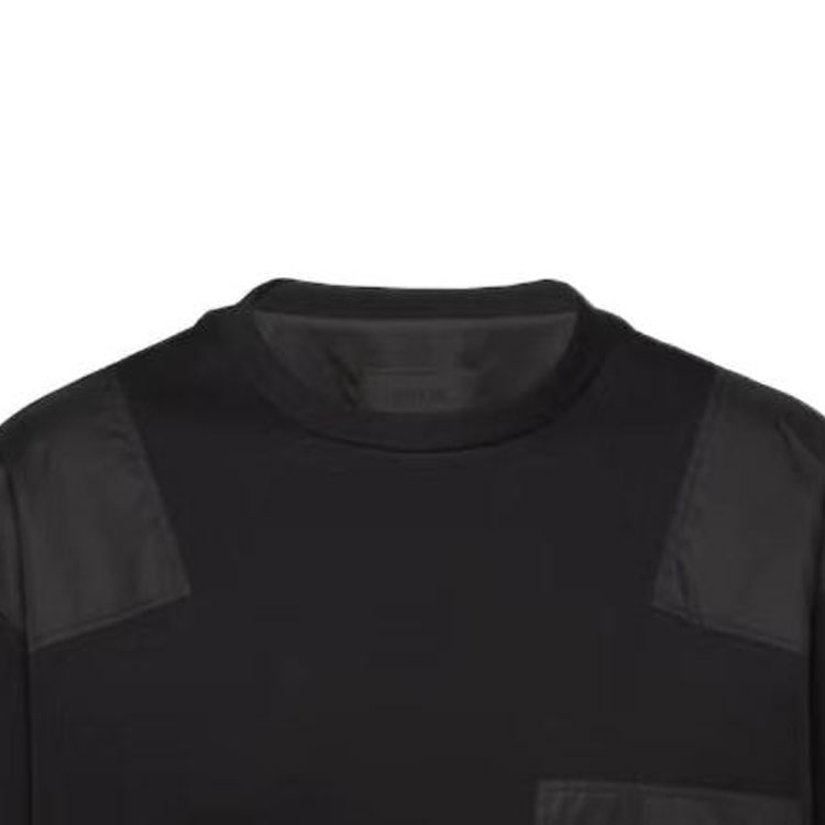 Details for PRADA Baju Sweater Leher Bulat Hitam dengan Reka Bentuk Tampalan Warna. UJL35B-11JE-F0806-S-OOO