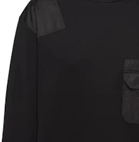 Sizing PRADA 黑色圓領衛衣搭配純色拼接設計。 UJL35B-11JE-F0806-S-OOO