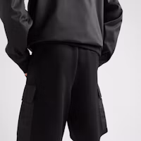 Details for PRADA 黑色彈性腰直筒休閒短褲附標誌貼布 UJP229-11JE-F0806-S-OOO