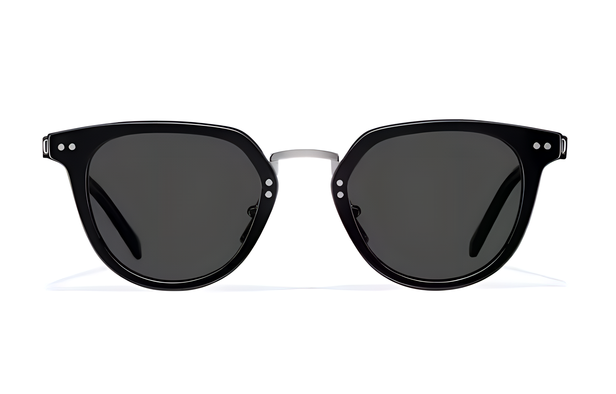PRADA  Black Irregular Shaped Sunglasses with Engraved Temples. SPR17YF1ABFE03RC049