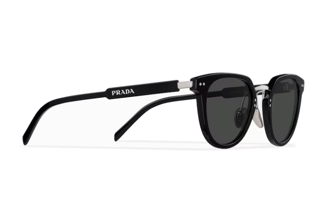 PRADA  Black Irregular Shaped Sunglasses with Engraved Temples. SPR17YF1ABFE03RC049 圖 3