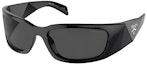 Order PRADA 黑色不规则太阳眼镜带标志印花。 0PRA19S1AB5S060