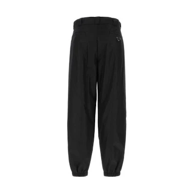 PRADA Black Jogger Knit Casual Track Pants Mid-Waist Solid Color. SPH315-1WQ8-F0002