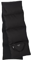 PRADA Black Logo Design Knit Scarf UMS4101ZKJF0002S212 PRADA Black Logo Design Knit Scarf UMS4101ZKJF0002S212