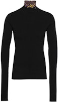 PRADA Black Logo Jacquard Turtleneck Sweater UMR527-11KL-F0F2P-S-222 PRADA Black Logo Jacquard Turtleneck Sweater UMR527-11KL-F0F2P-S-222