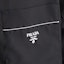 Sizing PRADA 黑色對比車線長袖襯衫 帶logo圖案印花 SC737-10HX-F0002-S-OOO