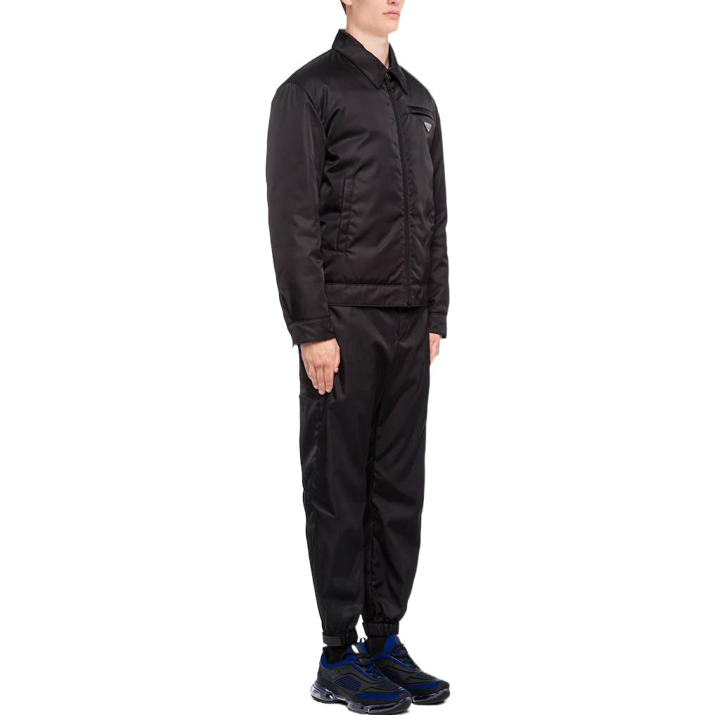 Purchase PRADA  Black Logo Zip-Up Long Sleeve Jacket SGB503-1WQ8-F0002-S-202