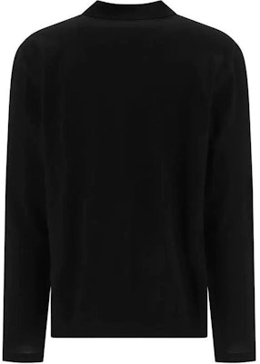 PRADA Black Long Sleeve Polo Shirt with Logo Triangle Patch. UJL59B-1YR4-F0002-S-OOO Lookbook PRADA Black Long Sleeve Polo Shirt with Logo Triangle Patch. UJL59B-1YR4-F0002-S-OOO