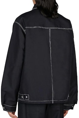 프라다 블랙 루즈핏 로고 지퍼 긴소매 재킷. SGC278-11HJ-F0002 Shop 프라다 블랙 루즈핏 로고 지퍼 긴소매 재킷. SGC278-11HJ-F0002