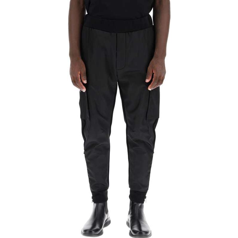 Lookbook PRADA 黑色多口袋拉链休闲裤 UJP156-1R4H-F0806