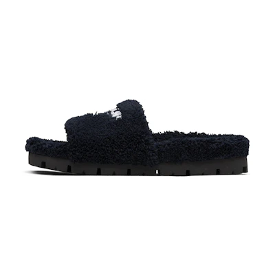 Prada Plush Slide White 'Black'