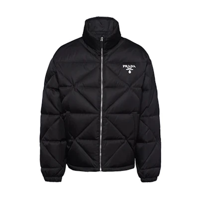 PRADA Black Puffer Jacket with Hidden Hood and Stand Collar SGB803-1WQ8-F0002-S-202