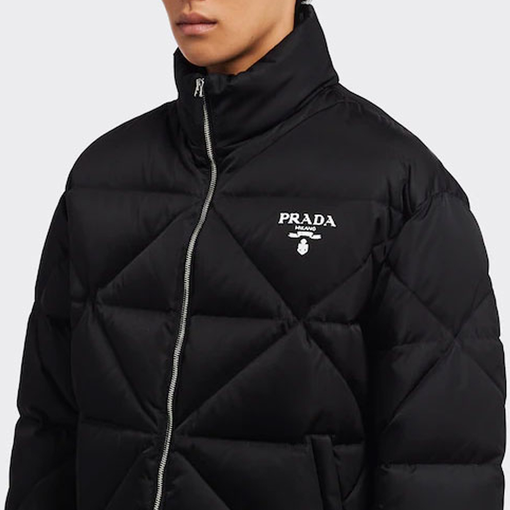 Details for PRADA  Black Puffer Jacket with Hidden Hood and Stand Collar SGB803-1WQ8-F0002-S-202