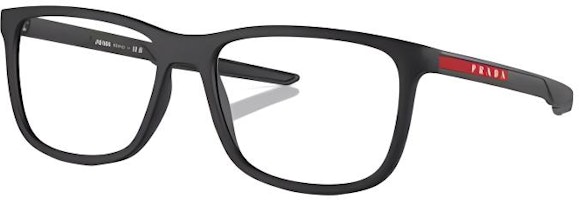 PRADA Black Rectangular Metal Nylon Optical Glasses with Logo. PS07OV1BO1O1 PRADA Black Rectangular Metal Nylon Optical Glasses with Logo. PS07OV1BO1O1