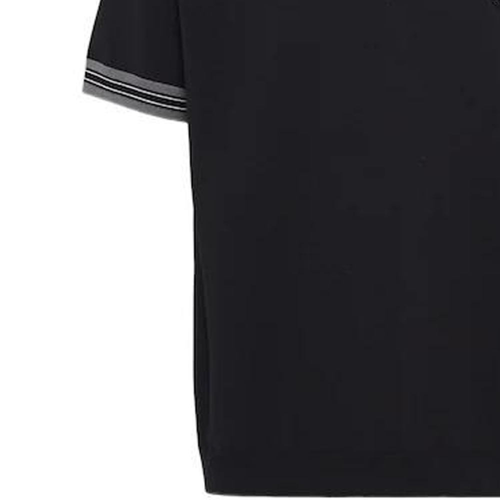 Details for PRADA Polo Negra de Manga Corta con Logo Frontal Estampado. UMB488-12D8-F0002-S-231
