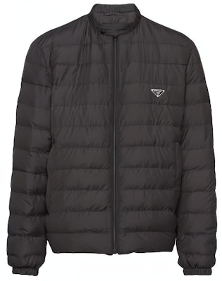 PRADA Black Short Polyester Down Jacket with Logo and Zip-up Design. SGC564-13IL-F0002-S-OOO Buy PRADA Black Short Polyester Down Jacket with Logo and Zip-up Design. SGC564-13IL-F0002-S-OOO