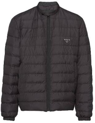 PRADA Black Short Polyester Down Jacket with Logo and Zip-up Design. SGC564-13IL-F0002-S-OOO Order PRADA Black Short Polyester Down Jacket with Logo and Zip-up Design. SGC564-13IL-F0002-S-OOO