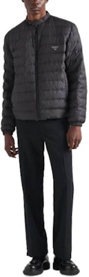 PRADA Black Short Polyester Down Jacket with Logo and Zip-up Design. SGC564-13IL-F0002-S-OOO Lookbook PRADA Black Short Polyester Down Jacket with Logo and Zip-up Design. SGC564-13IL-F0002-S-OOO