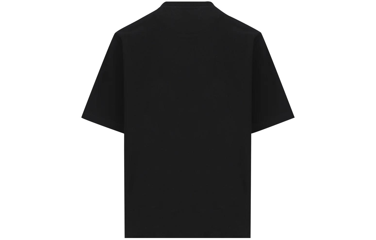 Lookbook 프라다 블랙 로고 프린트 크루넥 반팔 티셔츠 UJN896-14K7-F0002-S-OOO