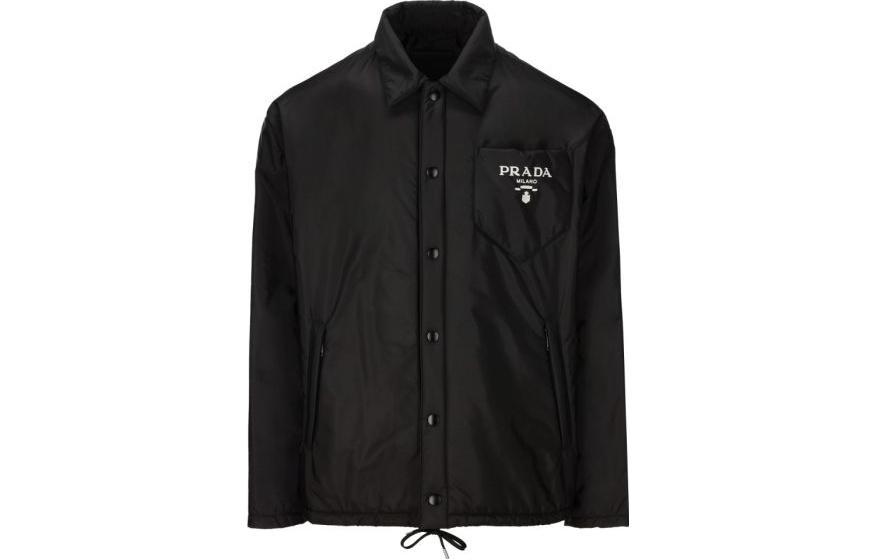 PRADA  Black Single-Breasted Loose-Fit Jacket SGN914-107L-F0002