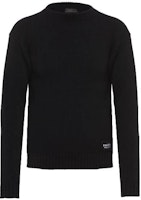 PRADA Black Solid Color Knit Pullover Long-Sleeve Sweater UMB198-1KVZ-F0002 PRADA Black Solid Color Knit Pullover Long-Sleeve Sweater UMB198-1KVZ-F0002