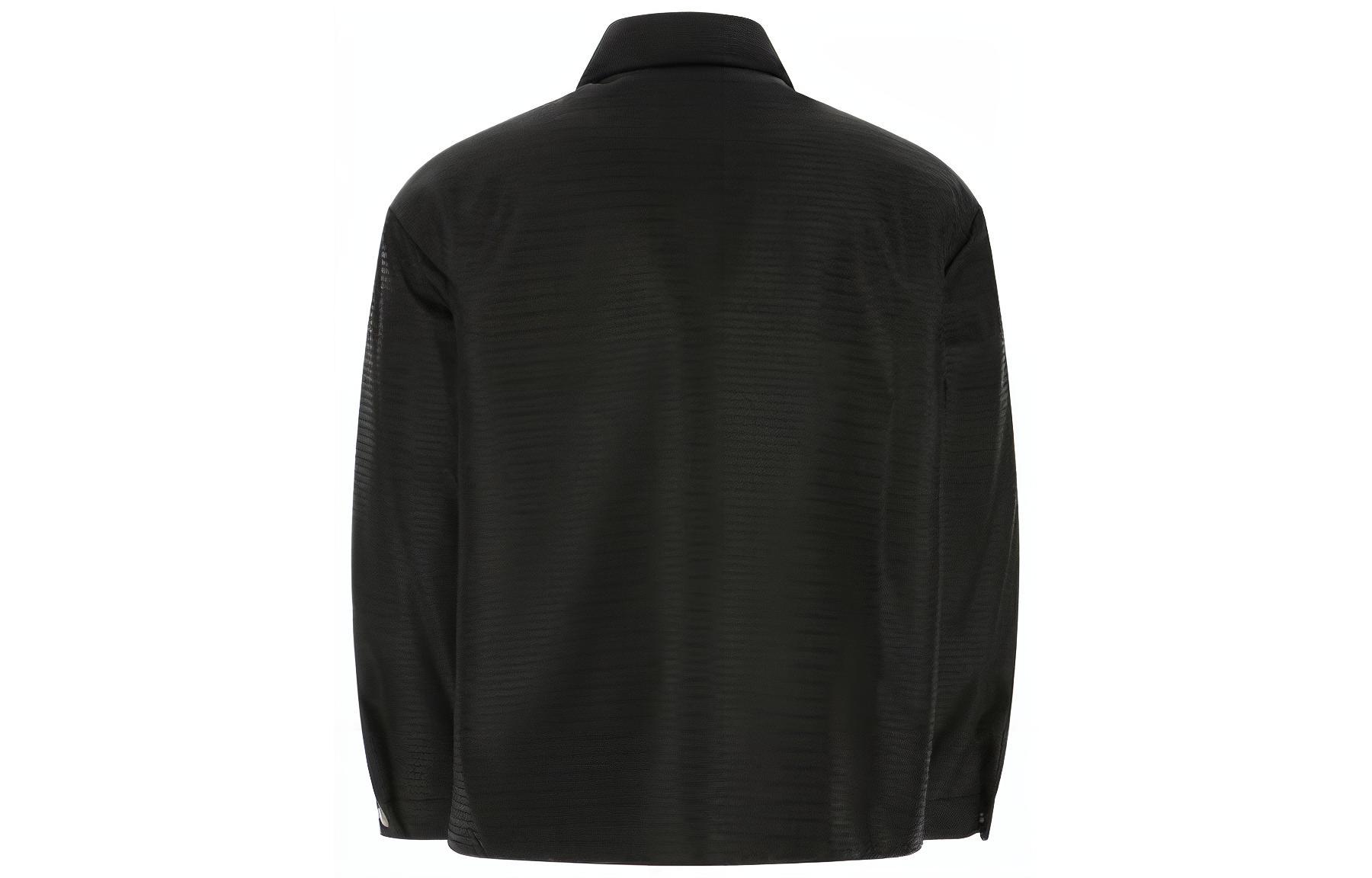 PRADA  Black Solid Color Letter Logo Point Collar Long-Sleeve Jacket. SC615-11FC-F0002-S-221 圖 3