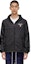 Shop PRADA Black Solid Logo Print Hooded Jacket SGC052-107L-F0002-S-221