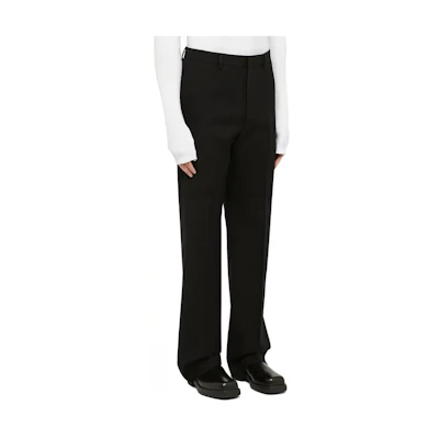 PRADA Black Solid Loose-Fit Straight Casual Pants UPA669-11GY-F0002-S-222