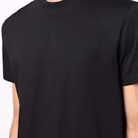 Details for PRADA 黑色純色針織Logo標貼圓領T恤。 UJM492S221ILK-F0002