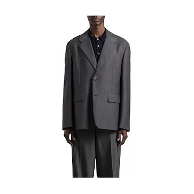 PRADA Black Solid Single-Breasted Casual Long Sleeve Blazer Jacket DNA953-1XMY-F0308