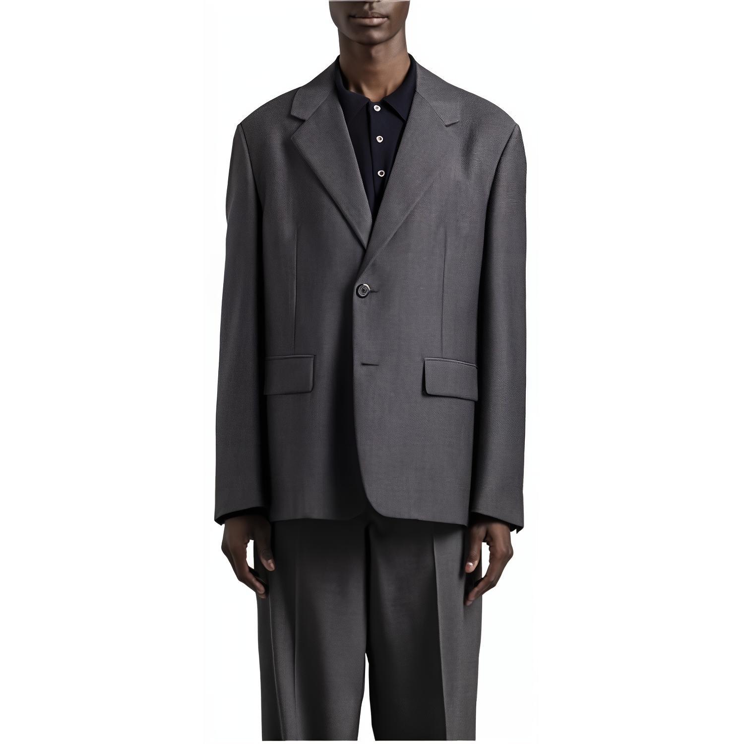 Order PRADA  Black Solid Single-Breasted Casual Long Sleeve Blazer Jacket DNA953-1XMY-F0308