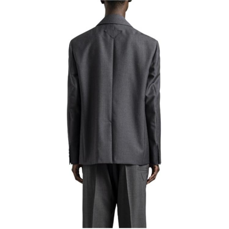 Lookbook PRADA  Black Solid Single-Breasted Casual Long Sleeve Blazer Jacket DNA953-1XMY-F0308