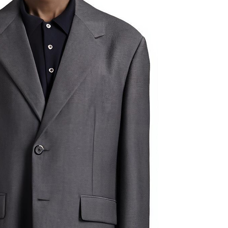 Details for PRADA  Black Solid Single-Breasted Casual Long Sleeve Blazer Jacket DNA953-1XMY-F0308