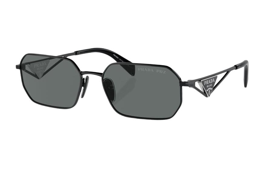 PRADA  Black Square Metal Frame Sunglasses. PRA51S1AB5Z1