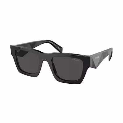 PRADA Black Square Sunglasses with Letter Logo on Temples. 0PRA06SF-16K08Z