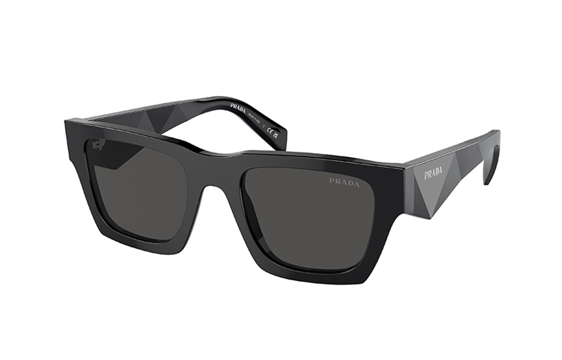 Order PRADA 黑色方形太陽眼鏡 實用簡約側邊字母標誌款式 0PRA06SF-16K08Z