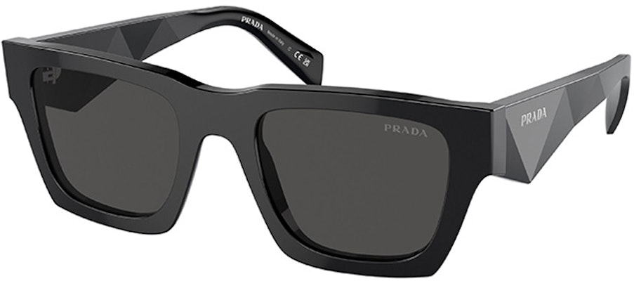 PRADA 黑色方形太陽眼鏡 實用簡約側邊字母標誌款式 0PRA06SF-16K08Z Order PRADA 黑色方形太陽眼鏡 實用簡約側邊字母標誌款式 0PRA06SF-16K08Z
