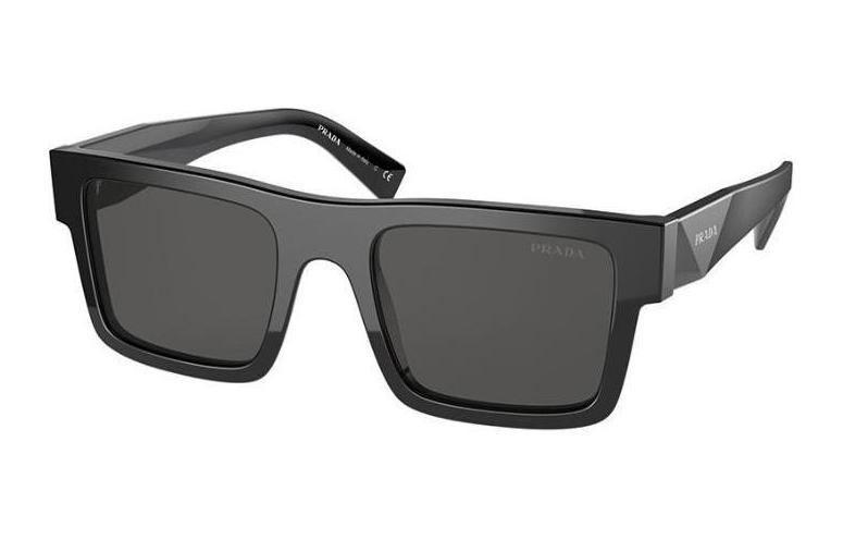 Order PRADA 黑色方形太陽眼鏡附品牌標誌細節 19WSSOLE