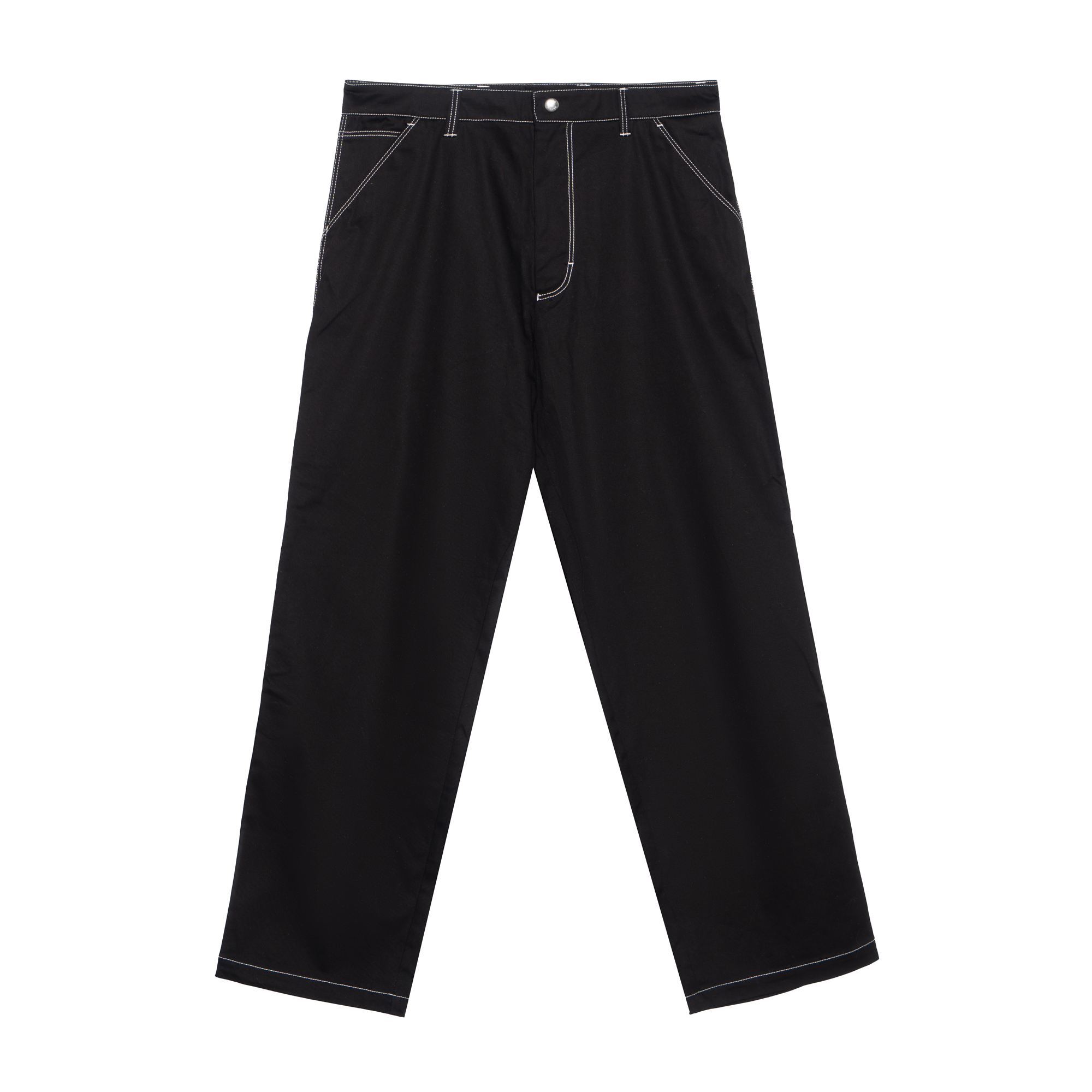 PRADA  Black Straight-Leg Casual Pants with Zipper SPH291-108I-F0002-S-232