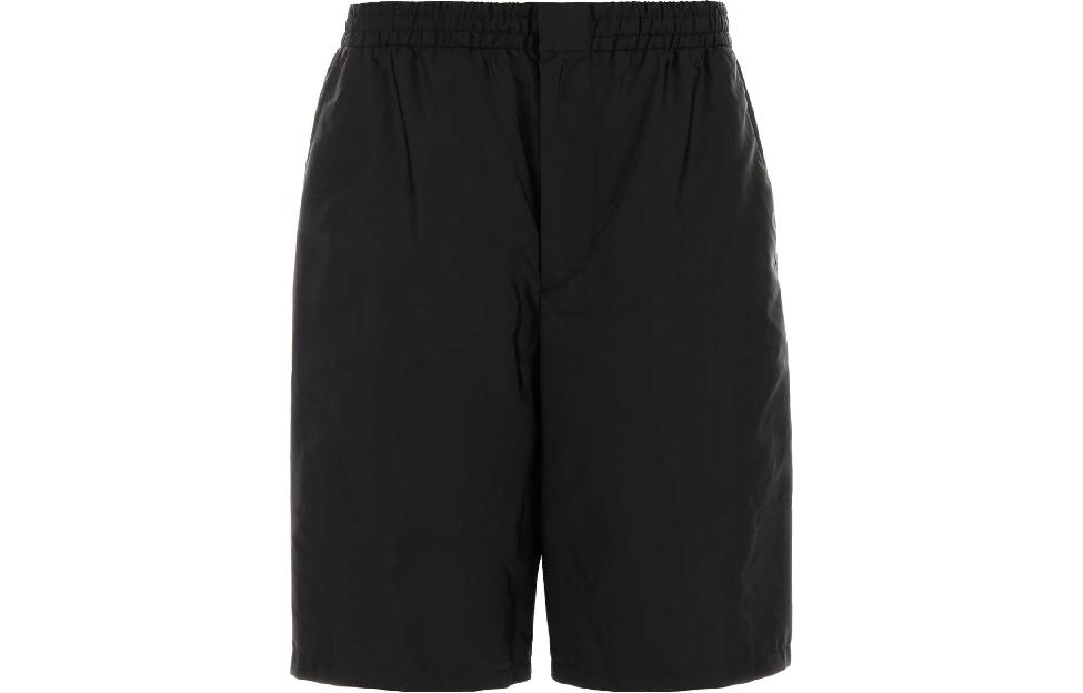Order PRADA 黑色直筒弹力腰休闲短裤 SPH218-107L-F0002-S-221