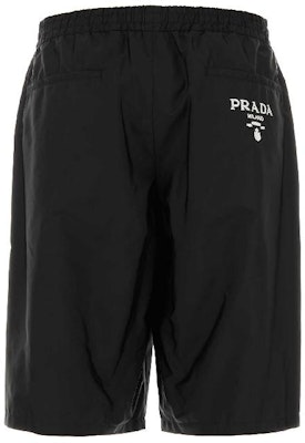 PRADA 黑色直筒弹力腰休闲短裤 SPH218-107L-F0002-S-221 Lookbook PRADA 黑色直筒弹力腰休闲短裤 SPH218-107L-F0002-S-221