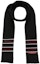 Order PRADA Black Stylish Striped Logo Wool Scarf. SMS191-KUS-F0002