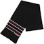 Shop PRADA Black Stylish Striped Logo Wool Scarf. SMS191-KUS-F0002