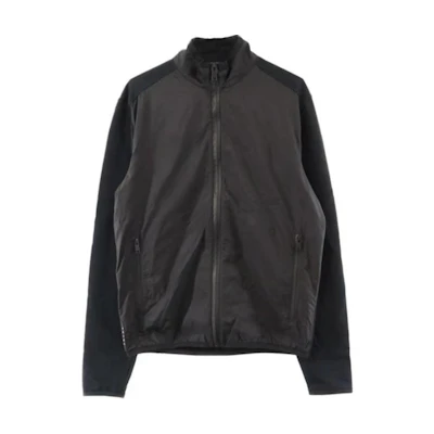 PRADA Black Zip-Up Patchwork High-Neck Casual Jacket. SJC567-R191-Q86