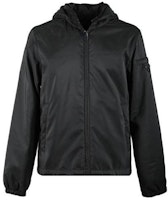 PRADA Black Zip Hoodie Jacket with Solid Logo Print Design. SGM242-106O-F0002 PRADA Black Zip Hoodie Jacket with Solid Logo Print Design. SGM242-106O-F0002