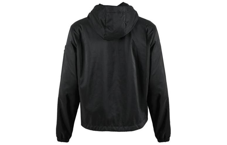 Lookbook プラダ ブラック ジップフーディ ジャケット ソリッドロゴプリント デザイン. SGM242-106O-F0002