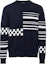 Buy PRADA Blue Checkered Striped Cashmere Sweater. UMB325-10K4-F022X-S-221