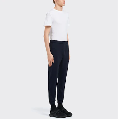 プラダ ブルー ドローストリング ウエストゴム リラックスフィット ジョガーパンツ SJP282-1MO3-F0AI7-S-192 Purchase プラダ ブルー ドローストリング ウエストゴム リラックスフィット ジョガーパンツ SJP282-1MO3-F0AI7-S-192